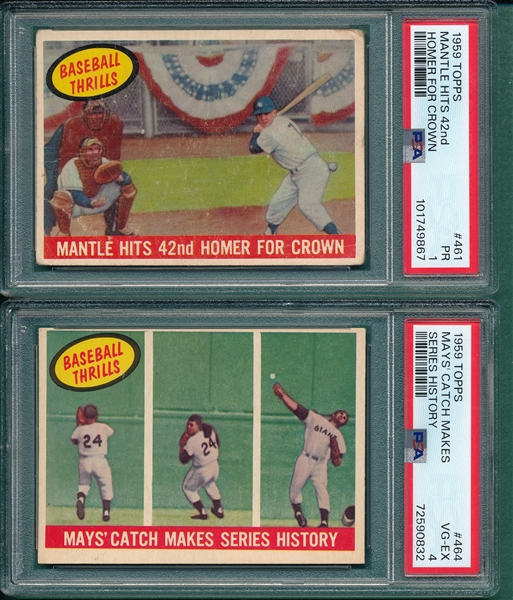 1959 Topps Baseball Near Set (565/572) W/ Koufax PSA