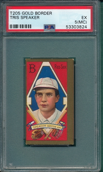 1911 T205 Tris Speaker Honest Long Cut PSA 5 (MK)