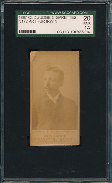 1887 N172 #244-1 Irwin Old Judge Cigarettes SGC 20