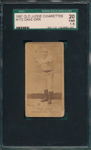 1887 N172 #360-5 Orr Old Judge Cigarettes SGC 20