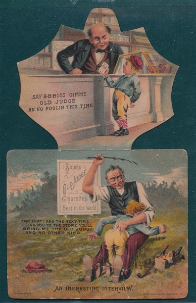 1880s Old Judge Cigarettes Advertising Piece