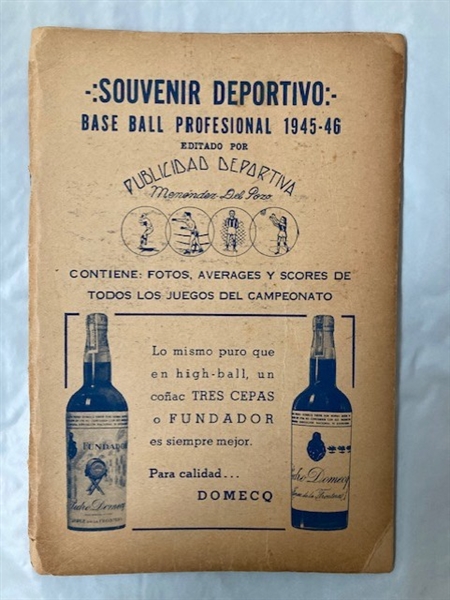 1945-46 Cuban Winter League Booklet