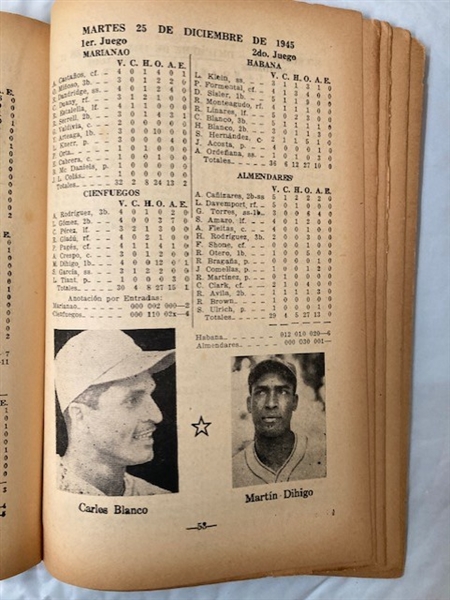 1945-46 Cuban Winter League Booklet