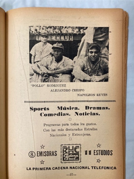 1945-46 Cuban Winter League Booklet