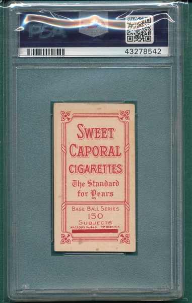 1909-1911 T206 Delehanty, Jim, Sweet Caporal Cigarettes PSA 4