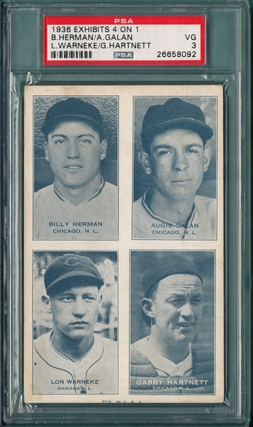 1936 Exhibits 4 In 1 W/ Herman & Hartnett