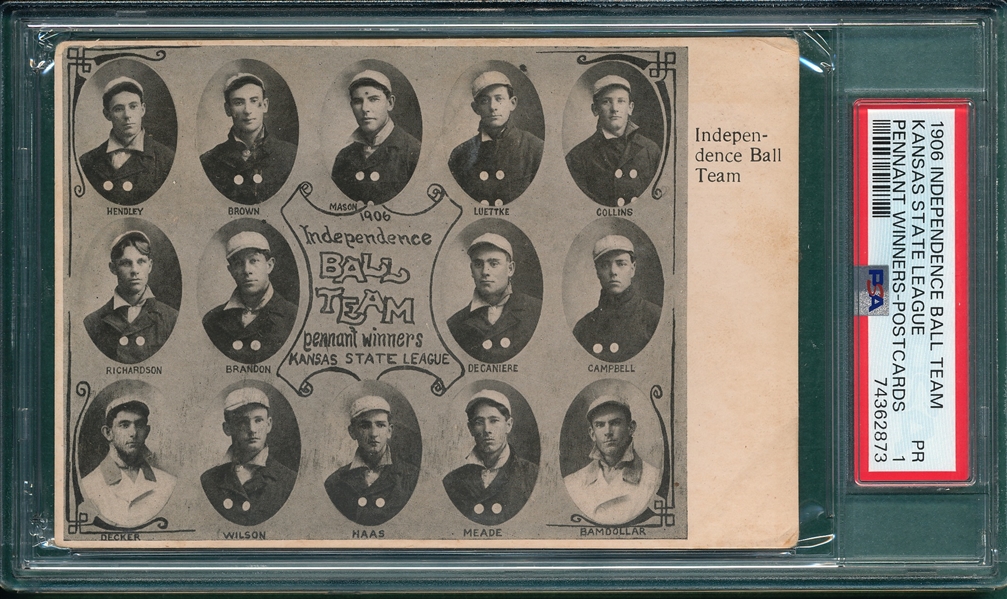 1906 Independence Ball Team PC, PSA 1