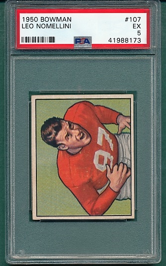 1950 Bowman Football #107 Leo Nomellini PSA 5
