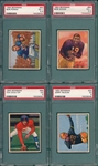 1950 Bowman Football Lot of (4) W/ #62 Perina PSA 