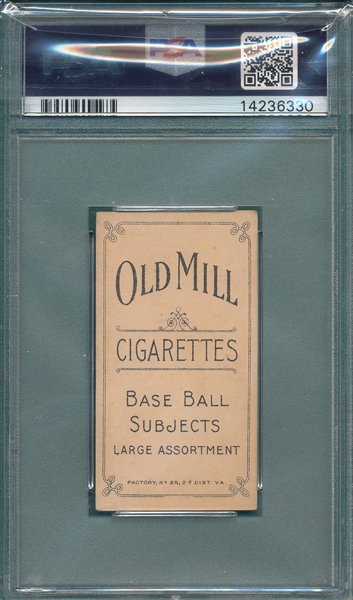 1909-1911 T206 Conroy, Bat, Old Mill Cigarettes PSA 5