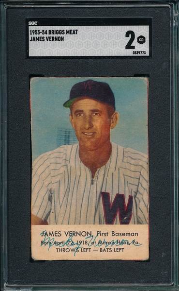 1953-54 Briggs Meats James Vernon SGC 2