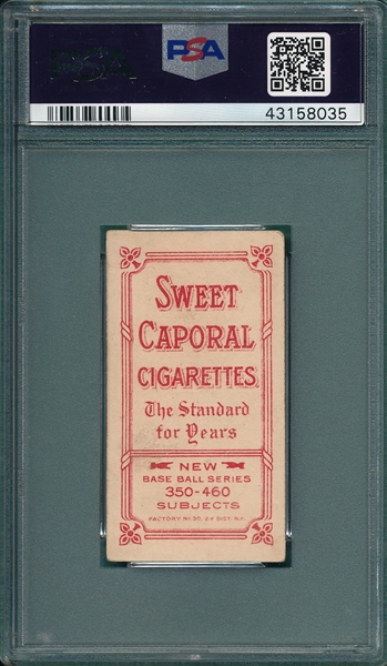 1909-1911 T206 Schaefer, Washington, Sweet Caporal Cigarettes PSA 4