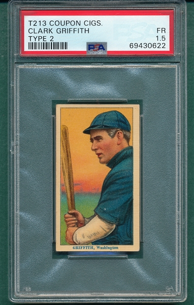 1914 T213-2 Griffith Coupon Cigarettes PSA 1.5