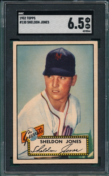 1952 Topps #130 Sheldon Jones SGC 6.5