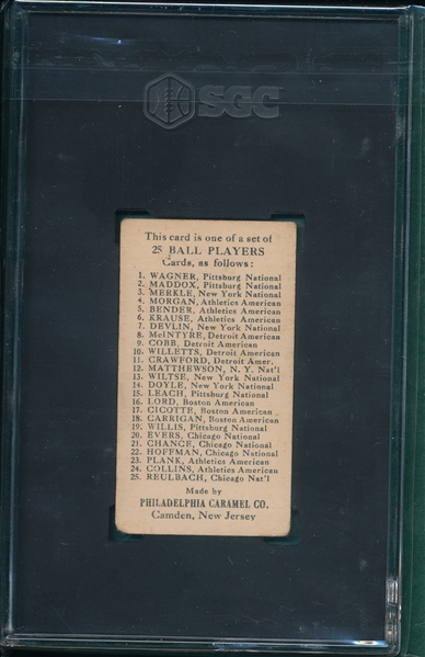 1909 E95 Merkle Philadelphia Caramel Co. SGC 1.5