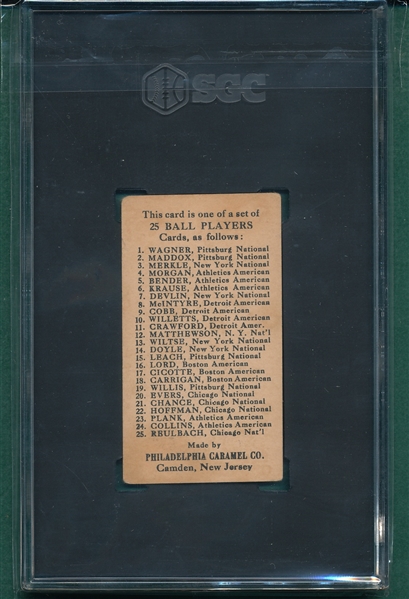 1909 E95 Hoffman Philadelphia Caramel Co. SGC 3