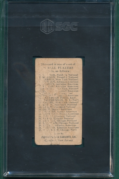 1909 E95 McIntyre Philadelphia Caramel Co. SGC 1