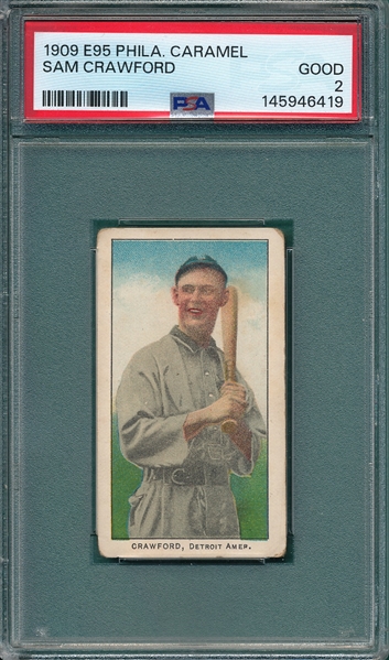 1909 E95 Crawford Philadelphia Caramel Co. PSA 2
