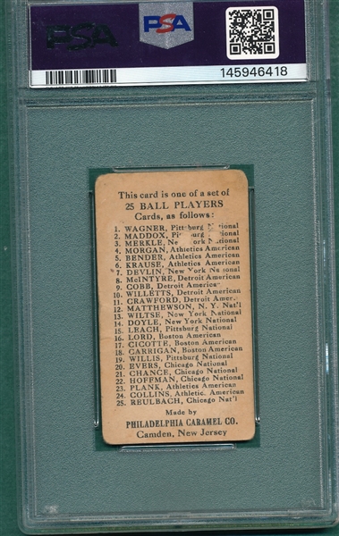 1909 E95 Chance Philadelphia Caramel Co. PSA 1