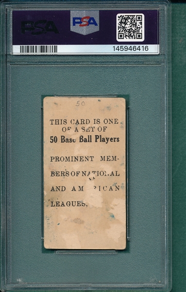1909 E101 Chief Bender W/ Hat PSA 1 (MK)