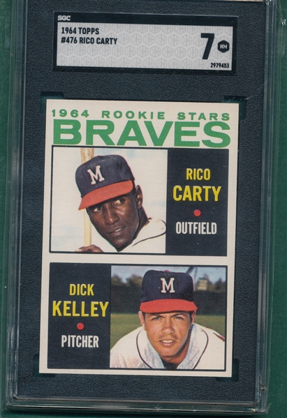 1964 Topps #476 Rico Carty SGC 7 *Rookie*