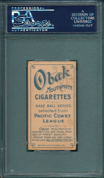 1909 T212-1 Dillion Obak Cigarettes PSA 4.5