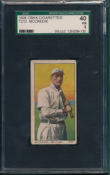 1909 T212-1 McCredie Obak Cigarettes SGC 40