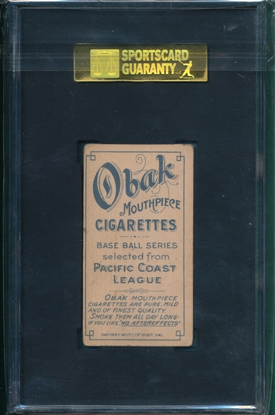 1909 T212-1 McCredie Obak Cigarettes SGC 40