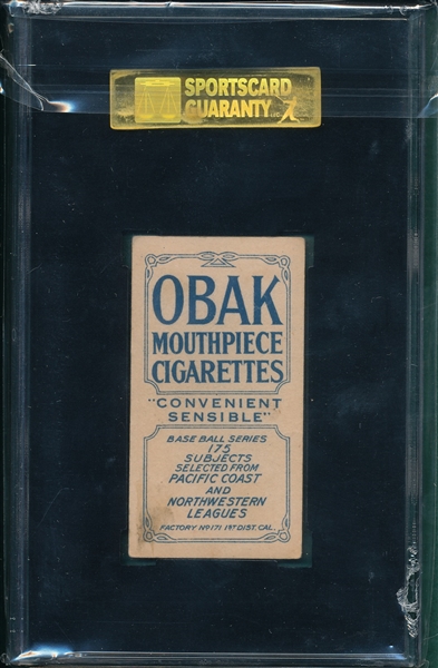 1910 T212-2 Greggs Obak Cigarettes SGC 40 *Convenient Sensible*