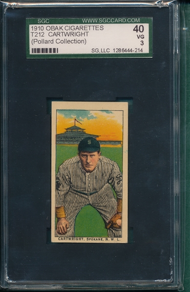 1910 T212-2 Cartwright Obak Cigarettes SGC 40 *Always With Mouthpieces*