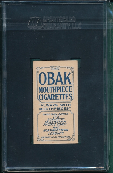 1910 T212-2 Cartwright Obak Cigarettes SGC 40 *Always With Mouthpieces*