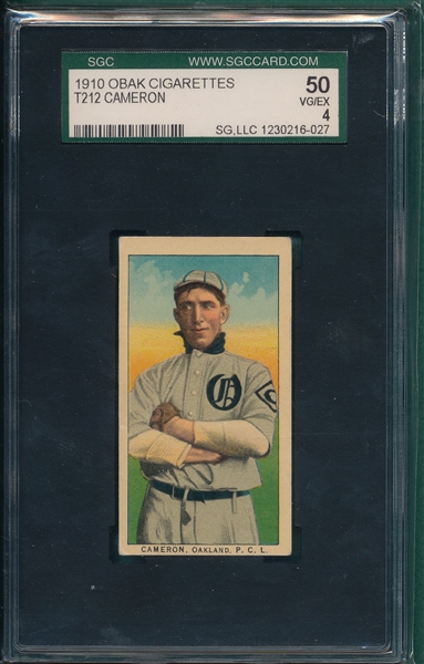 1910 T212-2 Cameron Obak Cigarettes SGC 50 *Perfect Flavor*
