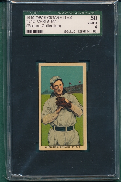 1910 T212-2 Christian Obak Cigarettes SGC 50 *Mild And Pure*