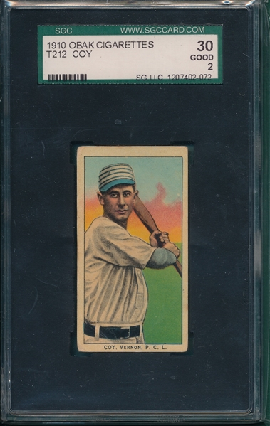 1910 T212-2 Coy Obak Cigarettes SGC 30 *A New Standard*