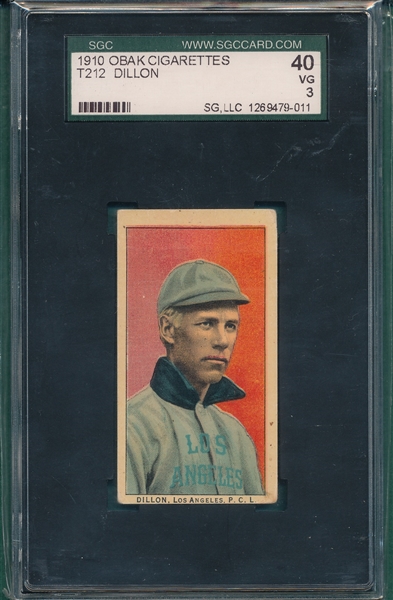 1910 T212-2 Dillon Obak Cigarettes SGC 40 *Surpass Imagination*