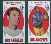 1969 Topps Basketball Lot of (14) W/ Jerry West