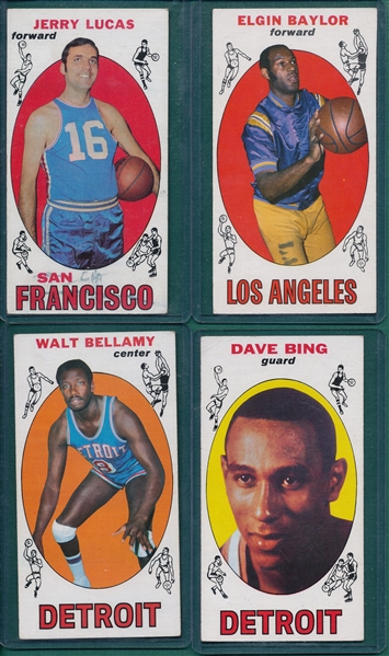 1969 Topps Basketball Lot of (14) W/ Jerry West