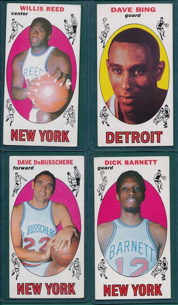 1969 Topps Basketball Lot of (14) W/ Jerry West