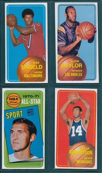 1970 Topps Basketball Lot of (31) W/ West & Alcindor
