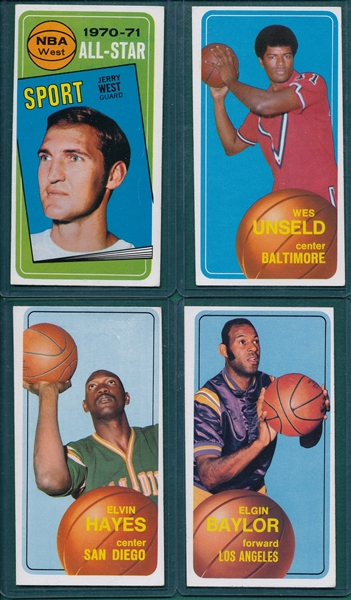 1970 Topps Basketball Lot of (31) W/ West & Alcindor