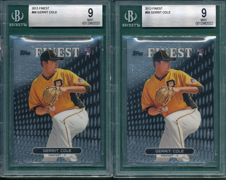 2013 Finest #99 Gerritt Cole, Lot of (2) BVG