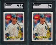 2018 Topps Heritage #25 Aaron Judge, Lot of (2) SGC 9/9.5