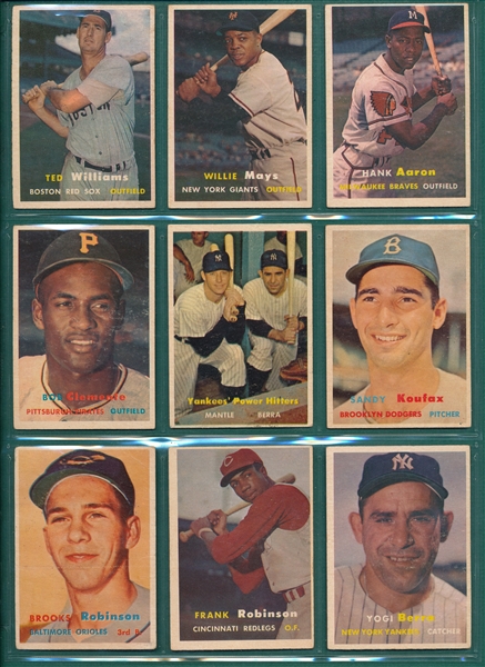 1957 Topps Baseball Complete Set (407) W/ (2) Checklists