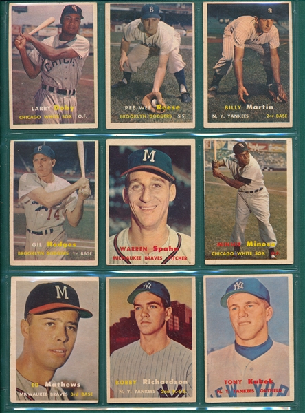 1957 Topps Baseball Complete Set (407) W/ (2) Checklists