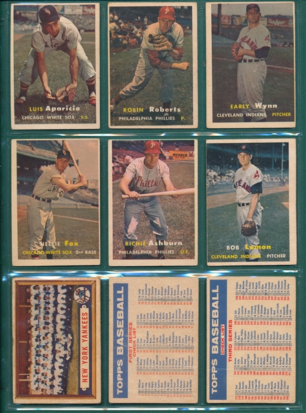 1957 Topps Baseball Complete Set (407) W/ (2) Checklists