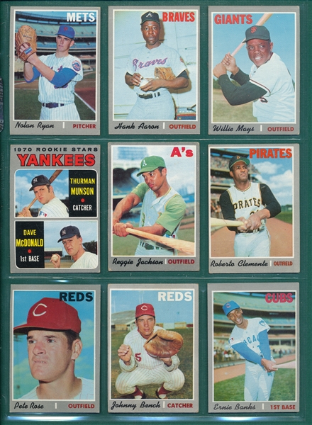 1970 Topps Baseball Complete Set (720) 