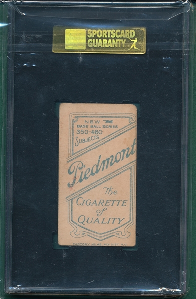 1909-1911 T206 Ty Cobb, Red Portrait, Piedmont Cigarettes SGC 30 *Factory 42*