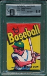 1973 Topps Baseball Unopened Pack GAI 8.5