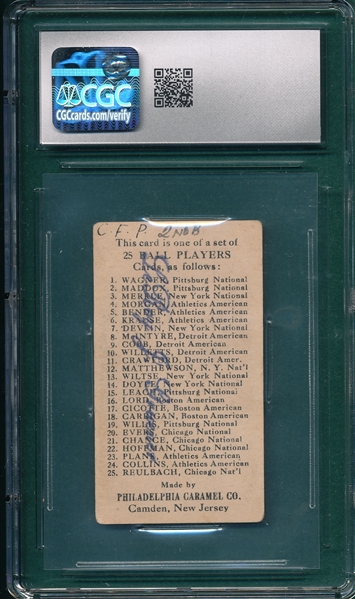 1909 E95 Ty Cobb Philadelphia Caramels Co. SGC Authentic