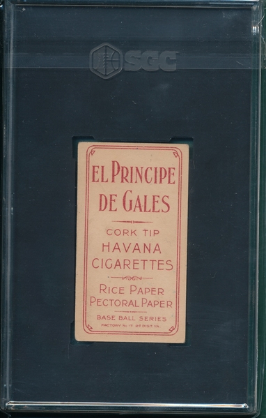 1909-1911 T206 Bresnahan, Batting, El Principe De Gales, SGC 4.5